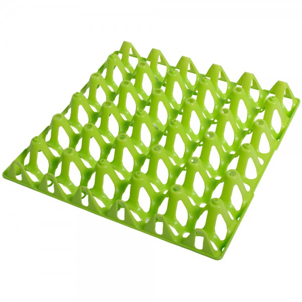 Eierhorde für 30 Hühnereier, grün, 302x304mm, Eiermaß max 49mm