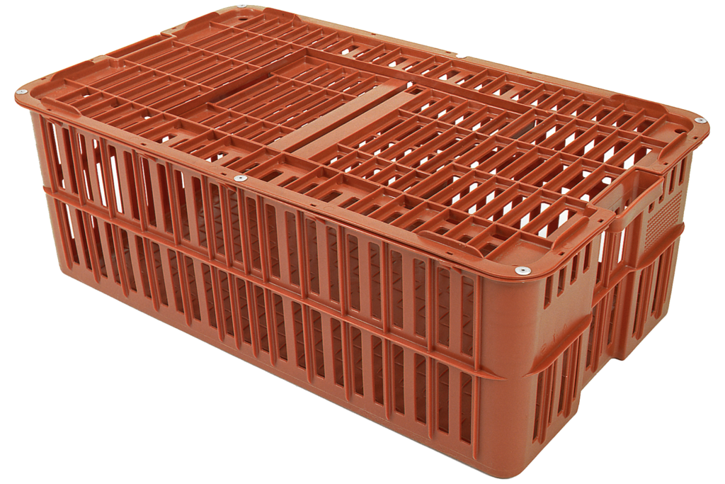 Geflügeltransportkasten rotbraun