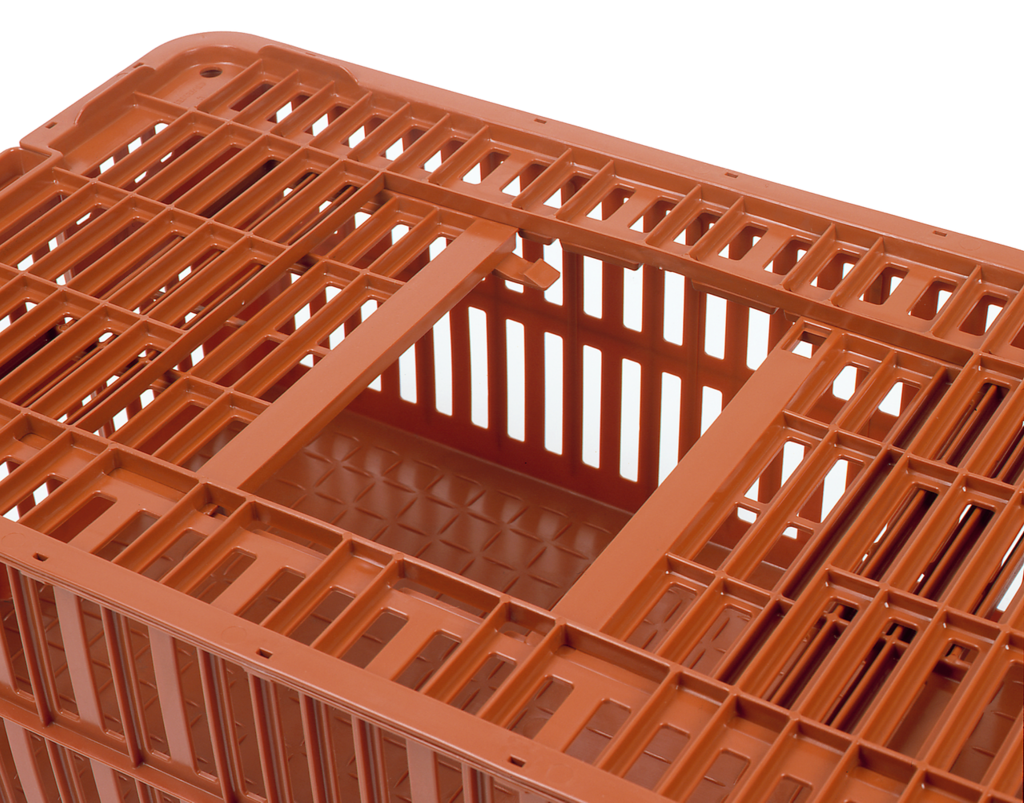 Geflügeltransportkasten rotbraun