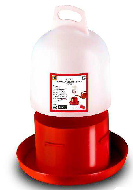 Doppelzylinder-Tränke - 3 l - CLEAN - CLASSIC LINE