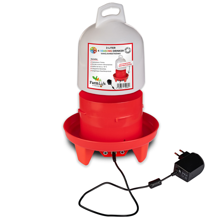 4 SEASONS DRINKER CLEAN Doppelzylinder-Tränke 3 l
